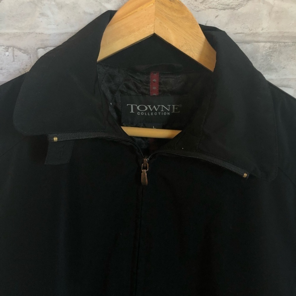 Black Polyester Lightweight Jacket Size Large - image 2